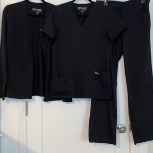 SCRUB SET- Grey’s Anatomy Women’s M Black 3 pieces